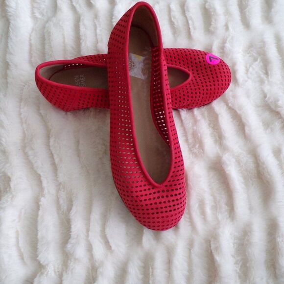 Eileen Fisher red ballet flats 7 - Picture 2 of 11